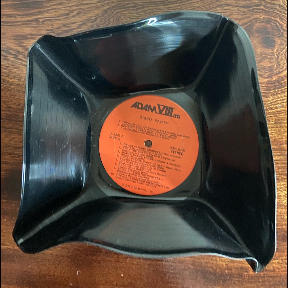 Vintage LP Record Bowl - Disco Party